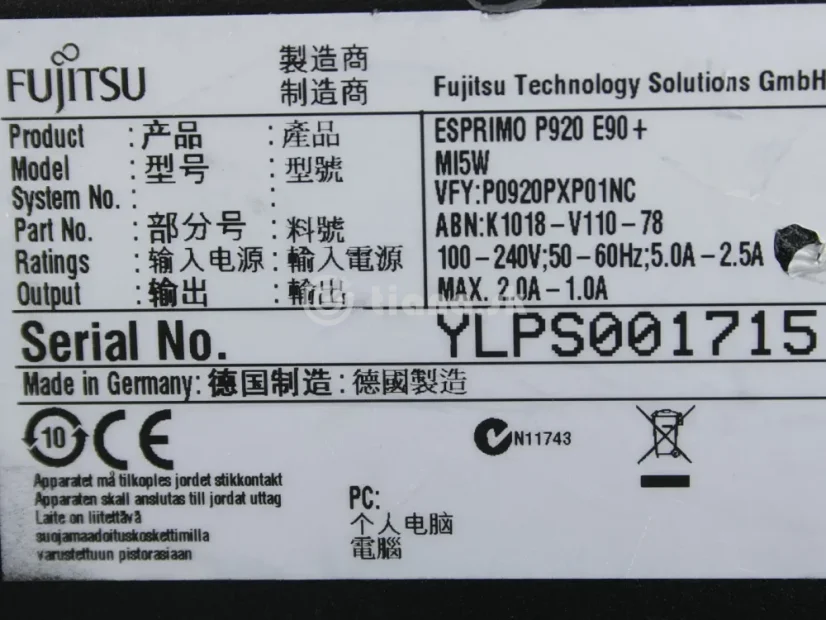 Fujitsu Esprimo P920 E90+, i3-4160T, 8GB RAM, 1TB GB SSD 2,5"