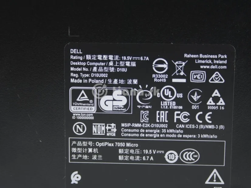 DELL OptiPlex 7050 Micro + monitor DELL P2419H Professional, i7-7700, 32GB RAM, 1TB GB SSD NVMe