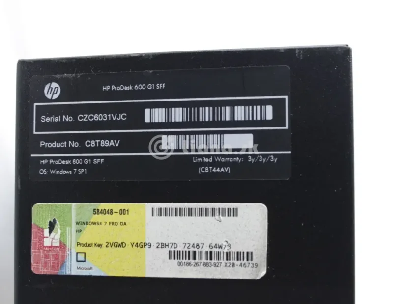 HP ProDesk 600 G1 SFF, i5-4570, 16GB RAM, 256GB SSD 2,5"