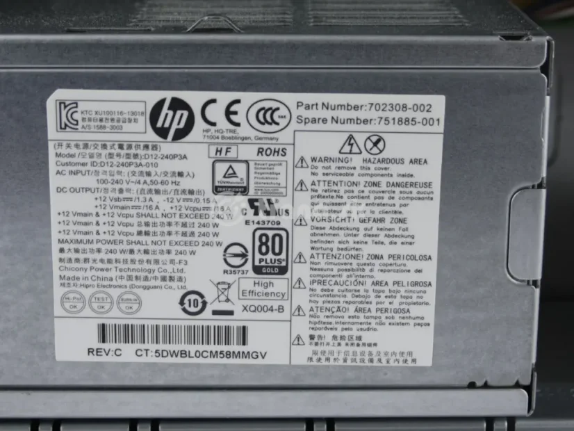 HP ProDesk 600 G1 SFF, i5-4570, 16GB RAM, 256GB SSD 2,5"